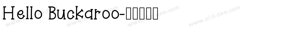 Hello Buckaroo字体转换